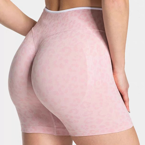 有标TEVEO瑜伽短裤速干无缝高弹收腹撞色高腰提臀紧身外穿健身