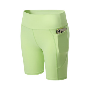 新款高腰提臀紧身健身裤户外五分运动短裤女瑜伽外穿跑步骑行裤