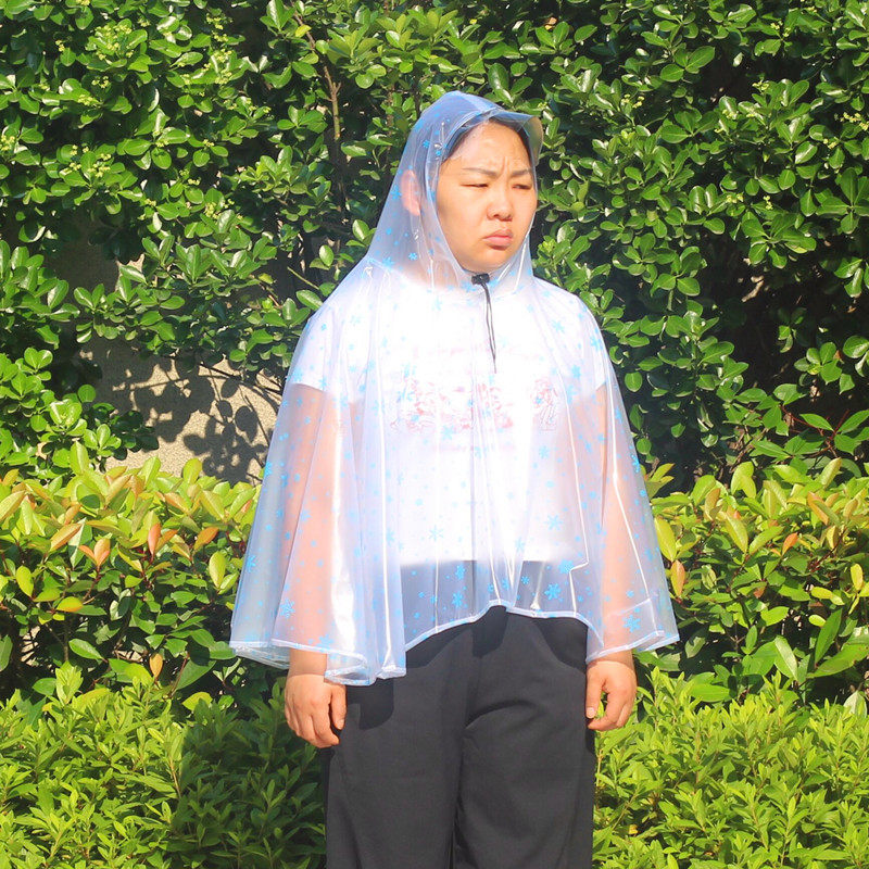 轻便斗篷式雨衣日常百搭加厚防暴雨户外徒步骑行便携防水雨披男女