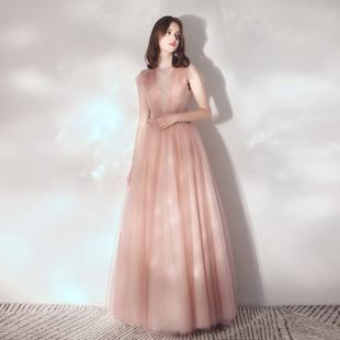 晚宴年会敬酒服礼服新娘2020新款 派对名媛连衣裙长裙主持订婚洋气