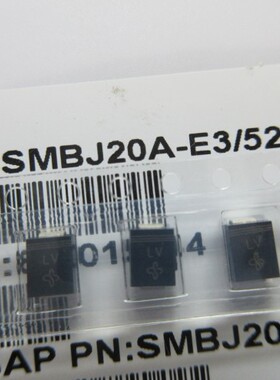 二极管 TVS瞬态抑制 SMBJ20A/P6SMB20A单向 DO-214AA  LV印