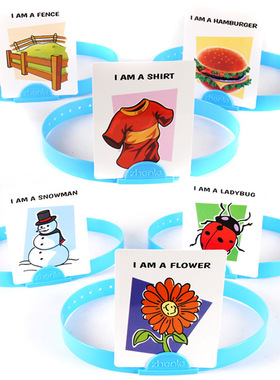 跨境What am I 猜猜我是谁Hedbanz全英文亲子家庭聚会桌游卡牌