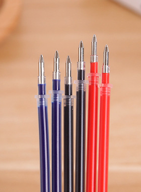 厂家中性笔笔芯全针管子弹头0.5mm红色蓝色黑色0.38替芯直销