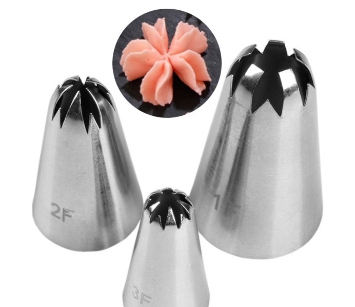 樱花裱花嘴 304不锈钢无缝曲奇奶油樱花挤花嘴 烘焙大号中号小号