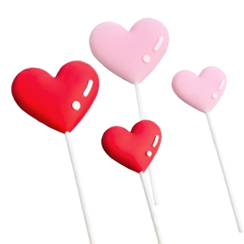 情人节软胶大小爱心蛋糕装饰插牌 红色粉色心形七夕520蛋糕插件,节庆用品/礼品,蛋糕/烘焙装饰用品,淘宝优惠券,粉丝福利购,淘宝优惠卷
