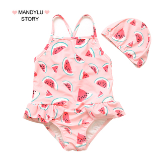 儿童游泳衣宝宝泳衣女孩女童泳衣2025年新款 韩国 洋气小童公主裙式