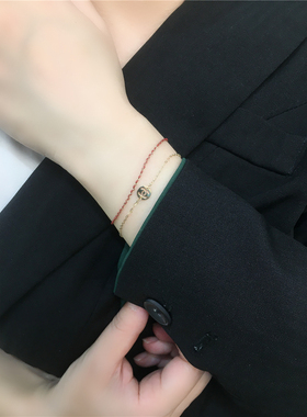 2023正品纯14K黄金新款14k彩金网红超细小香手链女 个性手链气质