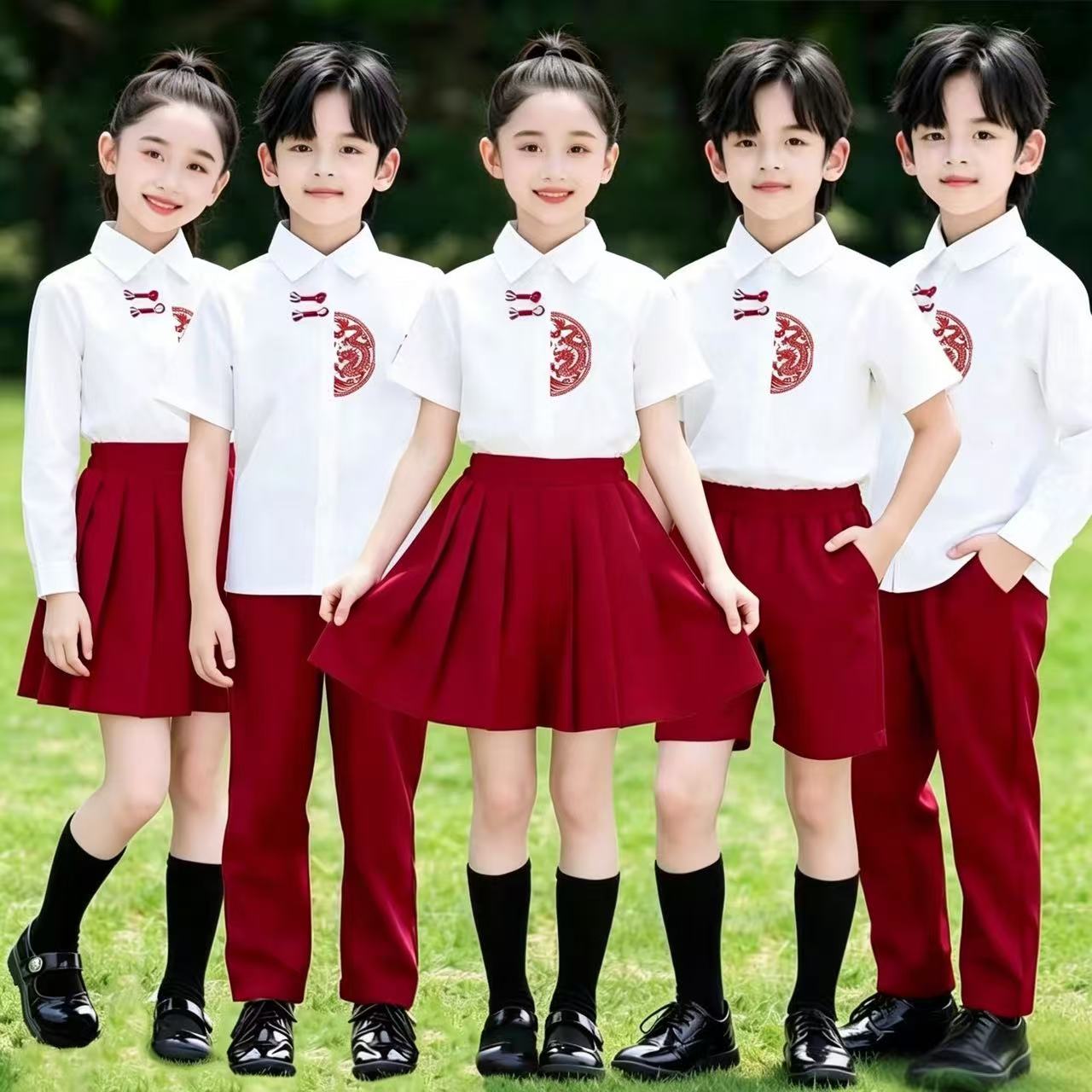 幼儿园园服套装男女朗诵班服中小学生大合唱演出服儿童校服英伦风