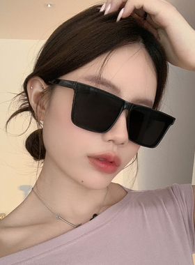 方框墨镜女款显脸小防紫外线高级感适合方圆脸开车专用太阳眼镜男