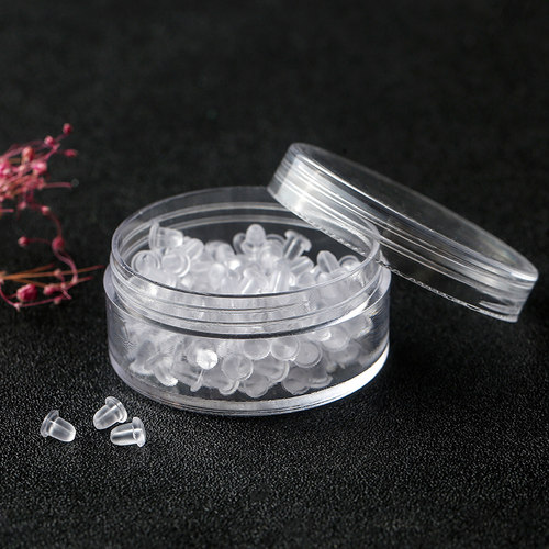 透明耳堵硅胶耳钉塞耳饰耳环堵防掉扣后耳塞耳帽耳扣防滑固定胶塞 - 封面