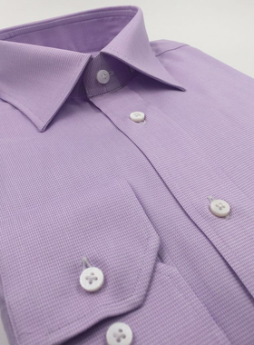 【Taylor Tailor】衬衣定制 紫色工作服纯棉衬衫 量身定做