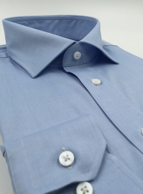 【Taylor Tailor】定做衬衫 蓝色修身商务衬衣定制 正装量身定制