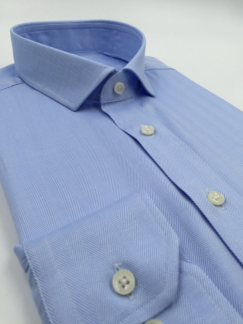 【Taylor Tailor】定制衬衫 男蓝色条纹商务衬衣定做 绣名字logo