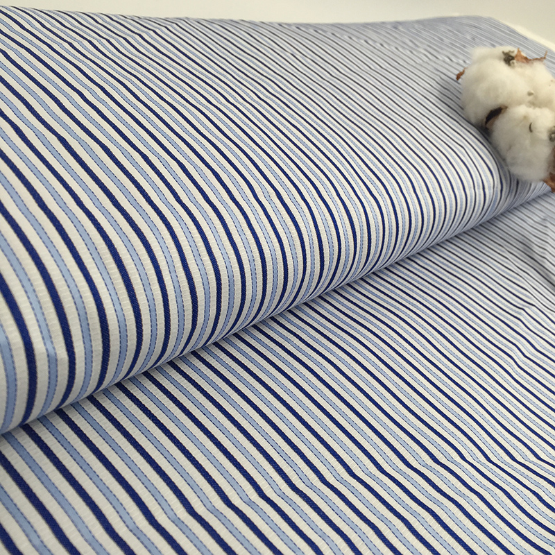 蓝色条纹商务量身定做衬衫