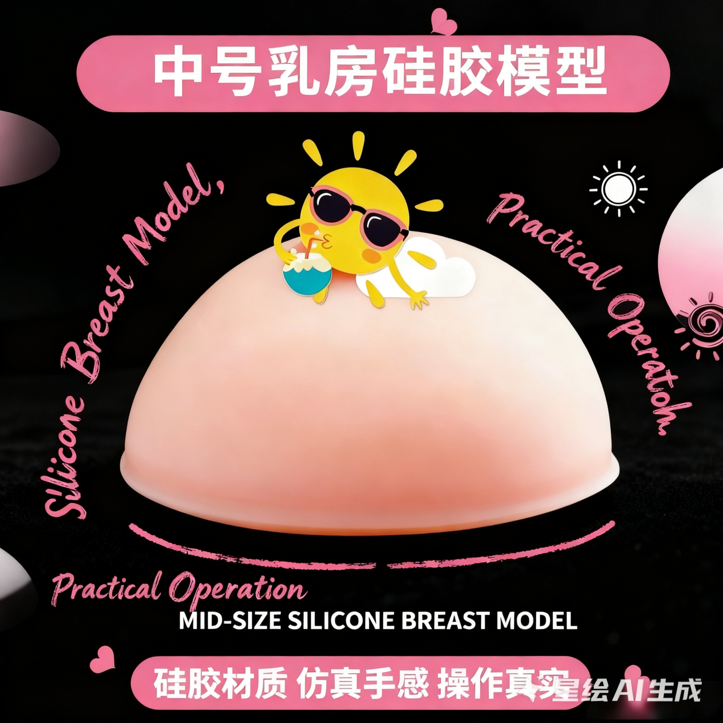 催乳师培训医学用软硅胶假乳房家政技校医院示范教学乳房模型教具