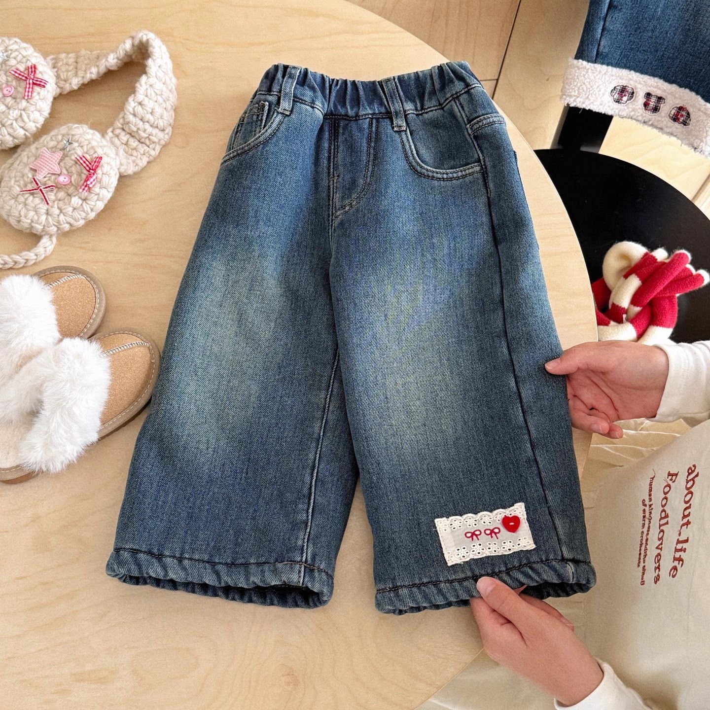 女童牛仔裤春秋款2025新款