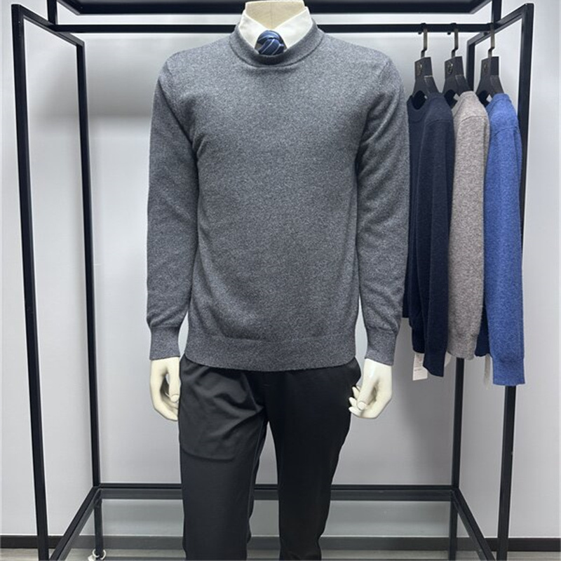 羊毛衫男半高领保暖羊毛衫长袖