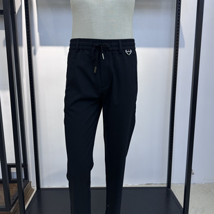 休闲裤 商务休闲松紧腰防盗拉链口袋男士 朗弈 春夏薄款 桑蚕丝面料