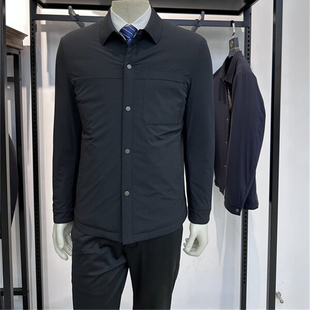 按扣门襟男士 丝绵内胆25年冬季 款 商务棉衣衬衫 棉服外套铭盛缘 新品