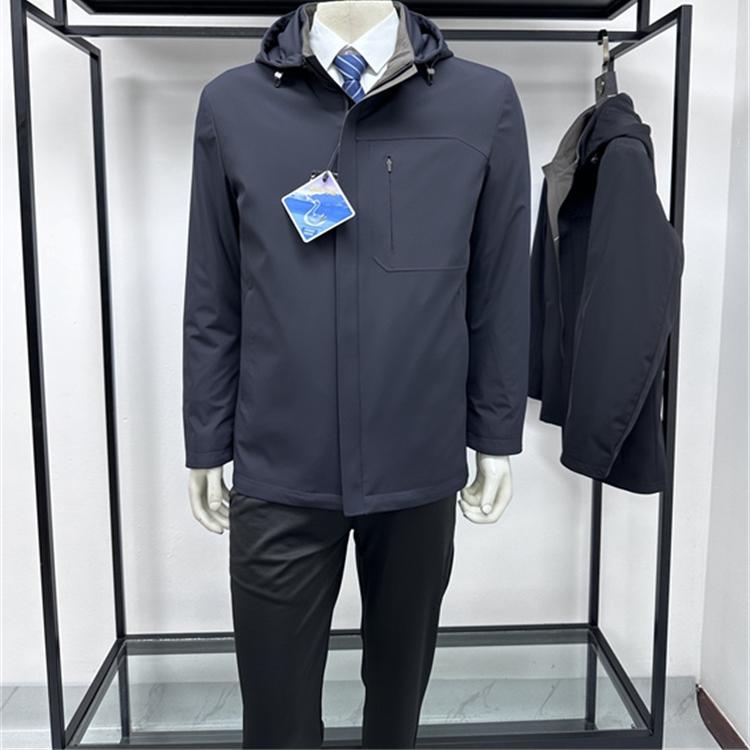 铭盛缘可脱卸内胆短款羽绒服外套