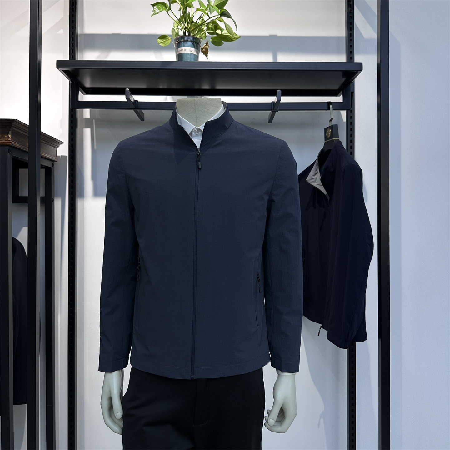 高端货！薄款年轻时尚立领拉链短款外套春季新品商务休闲男士夹克