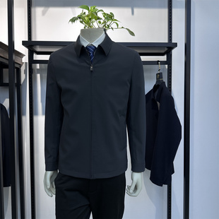 免烫防水透气男士 牛奶丝商务行政 翻领短款 新品 夹克外套朗弈 春季
