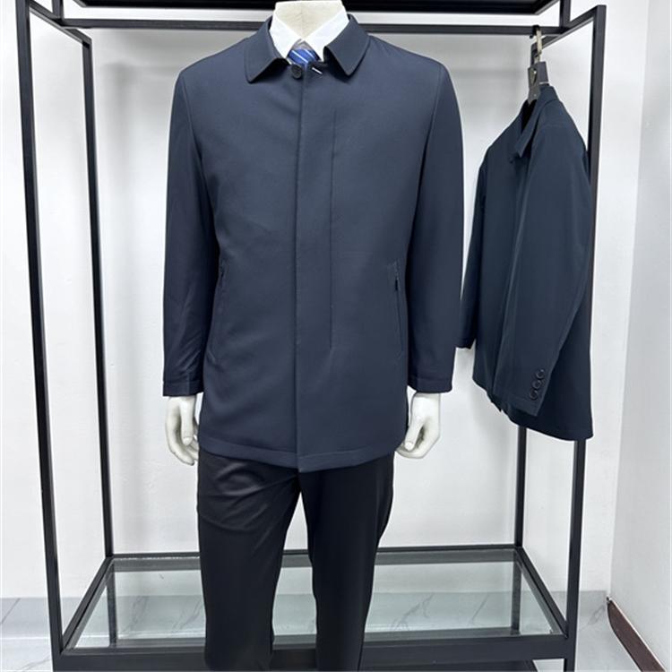 铭盛缘商务翻领可脱卸内胆羽绒服