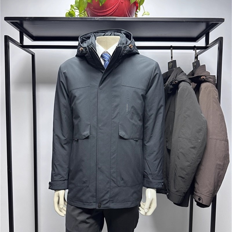 可脱卸鹅绒内胆男士鹅绒服外套