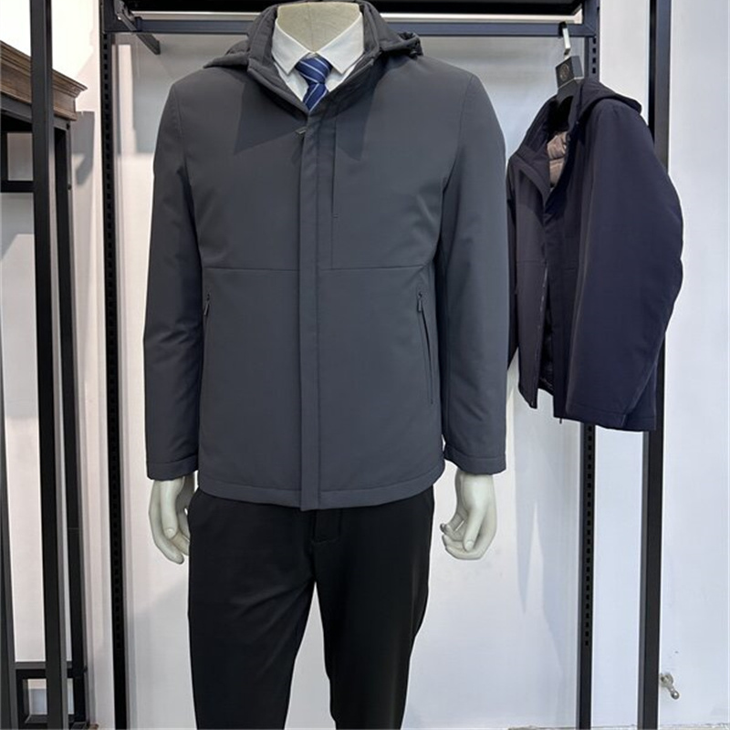 可脱卸白鸭绒内胆羽绒服