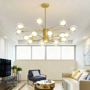 客厅吊灯可换灯泡北欧简约卧室餐厅灯轻奢高级感大厅主灯2025新款