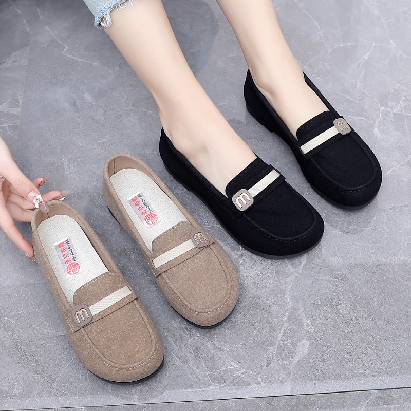 平底豆豆鞋百搭软底女鞋