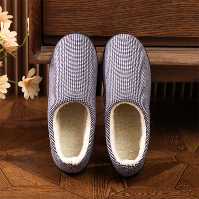 新款北京布鞋室内妈妈拖鞋棉鞋脚蹬保暖加绒防滑冬季中老年加厚