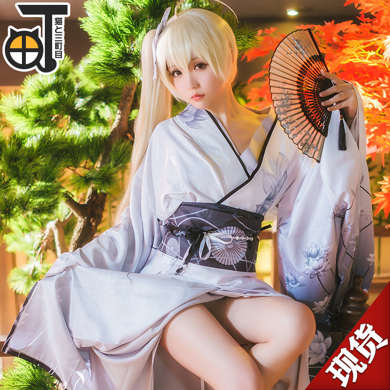 【三町目】穹妹cos服緣之空春日野穹白色和服浴衣cosplay裝女動漫