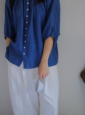 现货 日本Brocante 白色松紧腰裤子