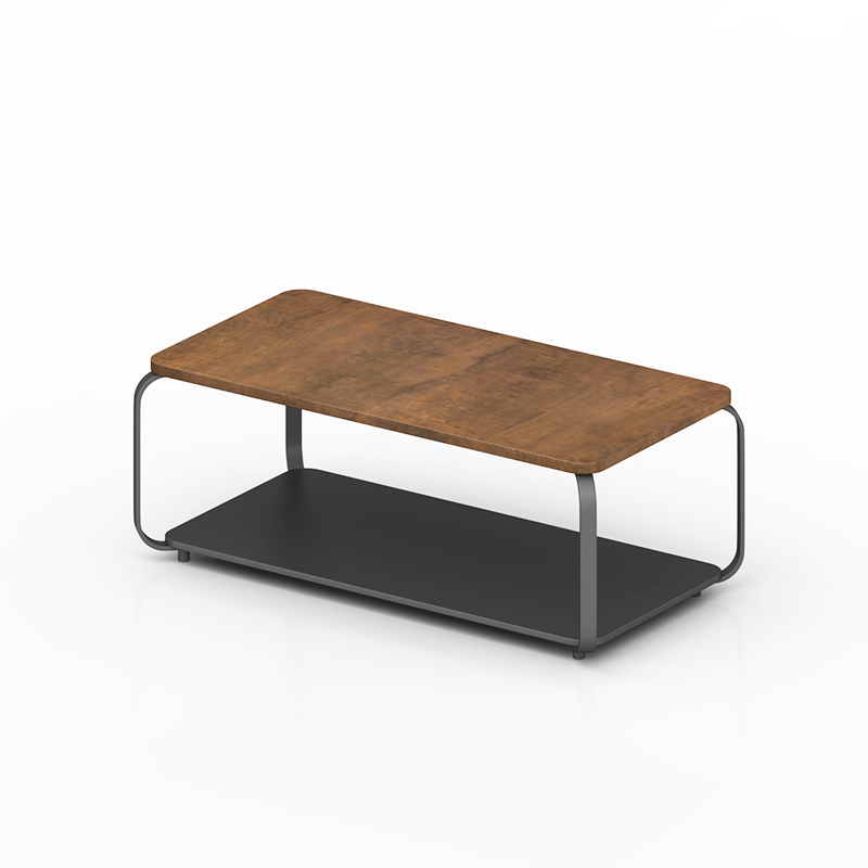 工业风钢架木质会客茶几简约现代办公室小型极简创意沙发长茶桌子