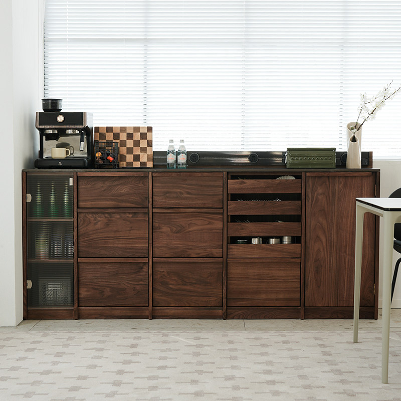 浮生记/黑胡桃木餐边柜实木客厅靠墙小边柜中古柜子储物柜茶水柜,住宅家具,餐边柜,淘宝优惠券,粉丝福利购,淘宝优惠卷