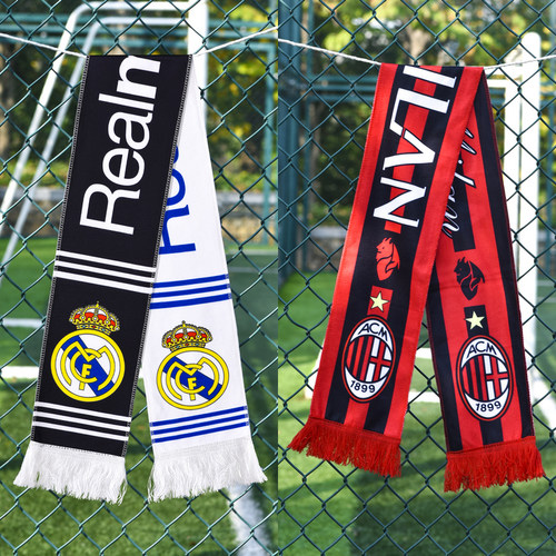 足球围巾球迷冬季男印花防寒保暖