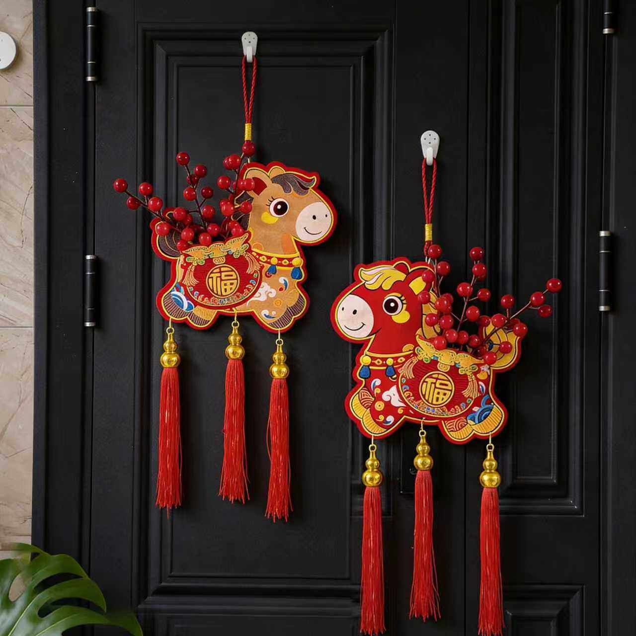 马年送福挂件2026新款春节挂饰新年过年氛围家用装饰布置,节庆用品/礼品,福字/窗花/窗贴,淘宝优惠券,粉丝福利购,淘宝优惠卷
