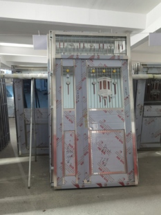 定制304不锈钢子母门双开门加厚进户门单门防盗门入户大门工程门