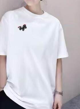 哥家商场同款夏季新款短袖上衣宽松休闲基础款慵懒T恤女装530136