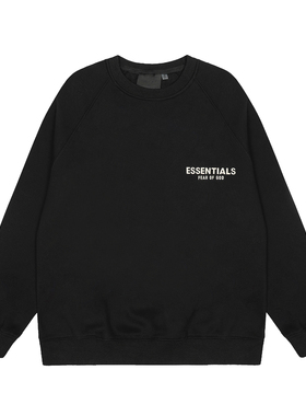 FOG复线ESSENTIALS八季硅胶印花加绒圆领卫衣男士生秋冬款美式潮