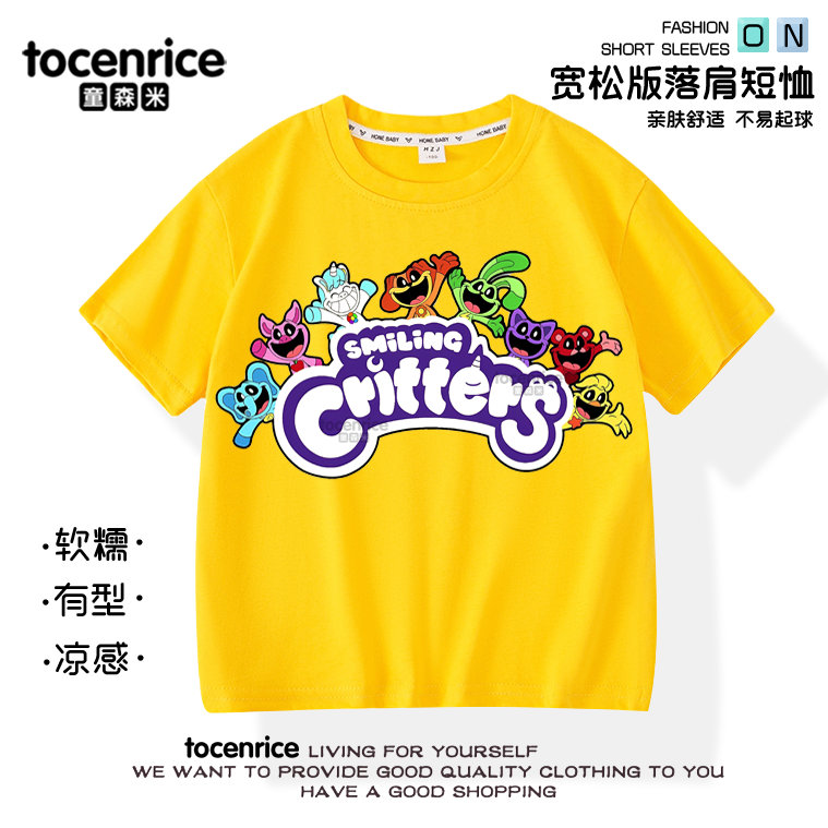 波比游戏时间poppy playtime smiling critters微笑动物男女童T恤