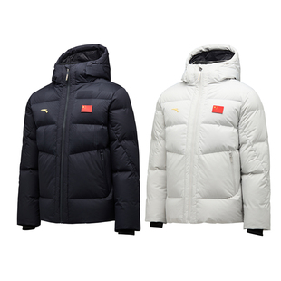 ANTA安踏24款中国国家队国旗款短款羽绒服男女连帽防寒452440107