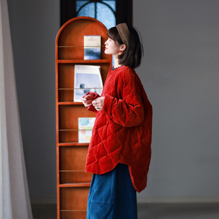 墨黛原创女装冬季新品白鸭绒套头95绒保暖显瘦廓形平绒百搭羽绒服