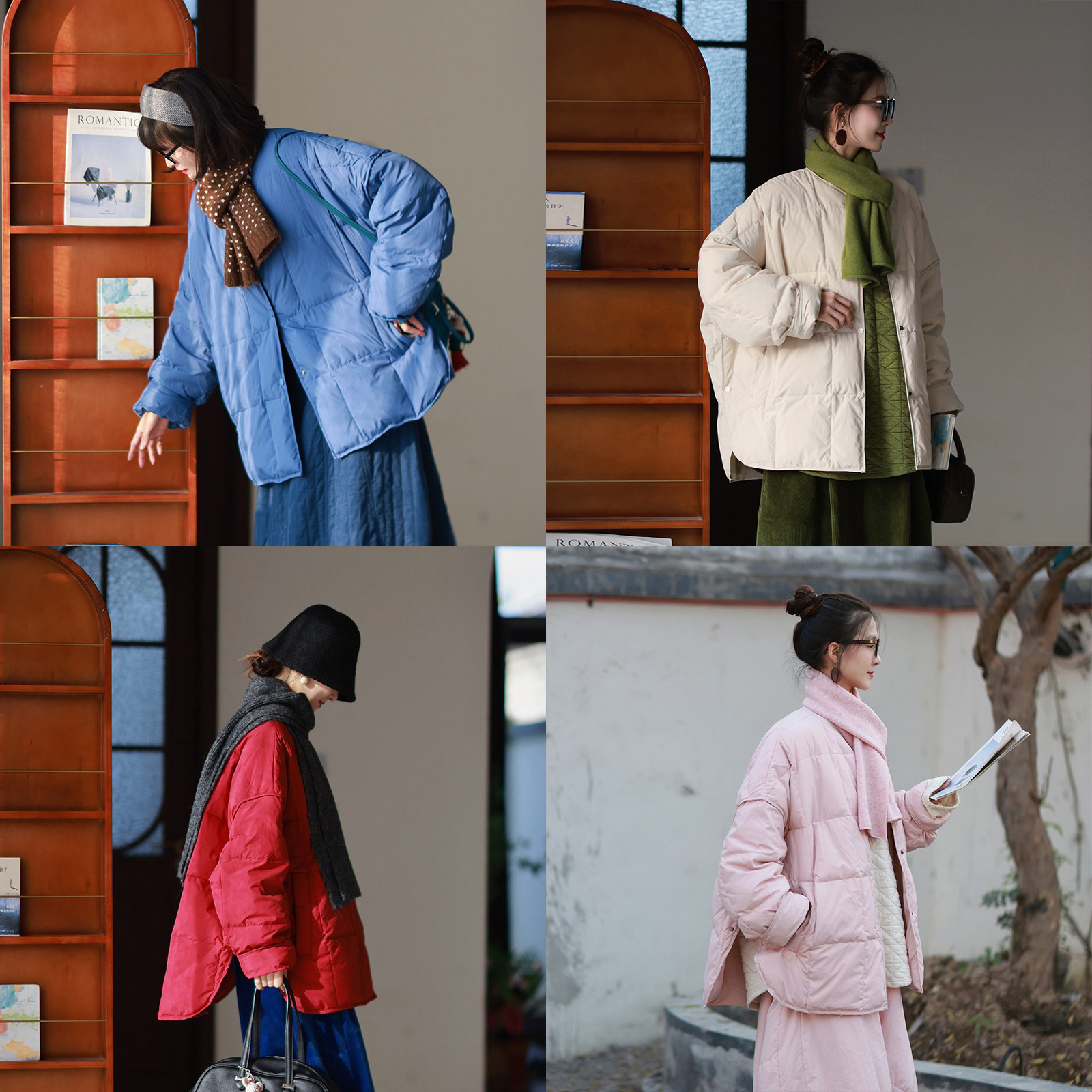 墨黛原品女装秋冬新品圆领冬季新品纯色简约气质时尚羽绒服外套