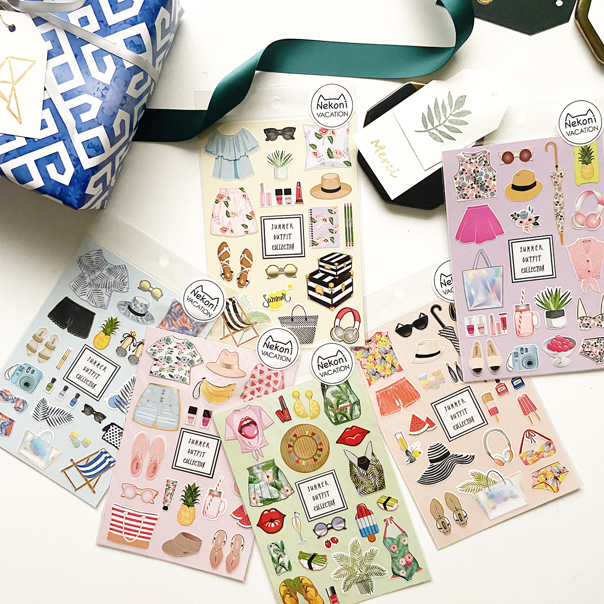 手帐日记装饰贴纸素材旅行夏日里