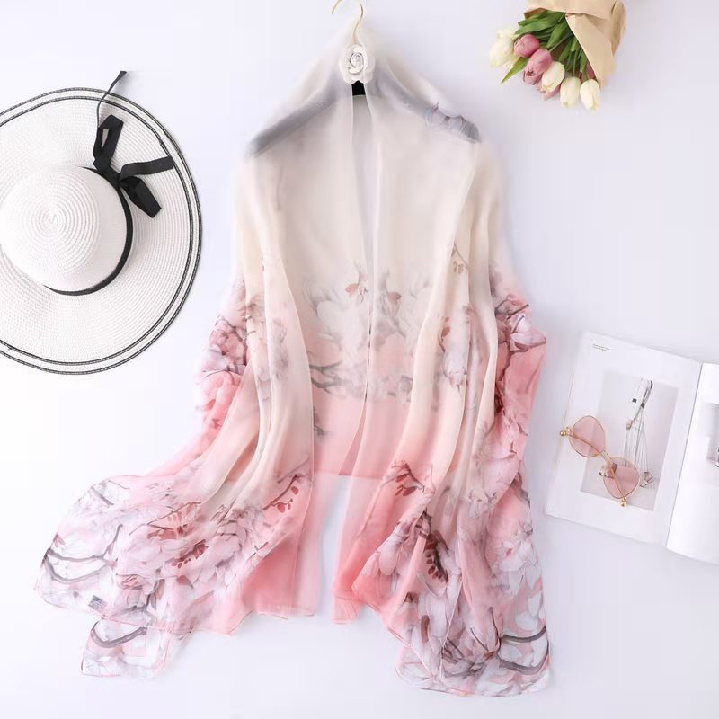 丝巾女春秋冬中老年妈妈保暖百搭超大围巾文艺范长款旅游纱巾 20元