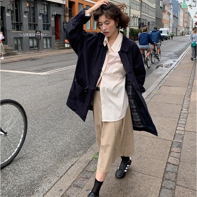 【cuckoo】韩国官网代购 帅气A字摆高腰系腰带长裙 beginning