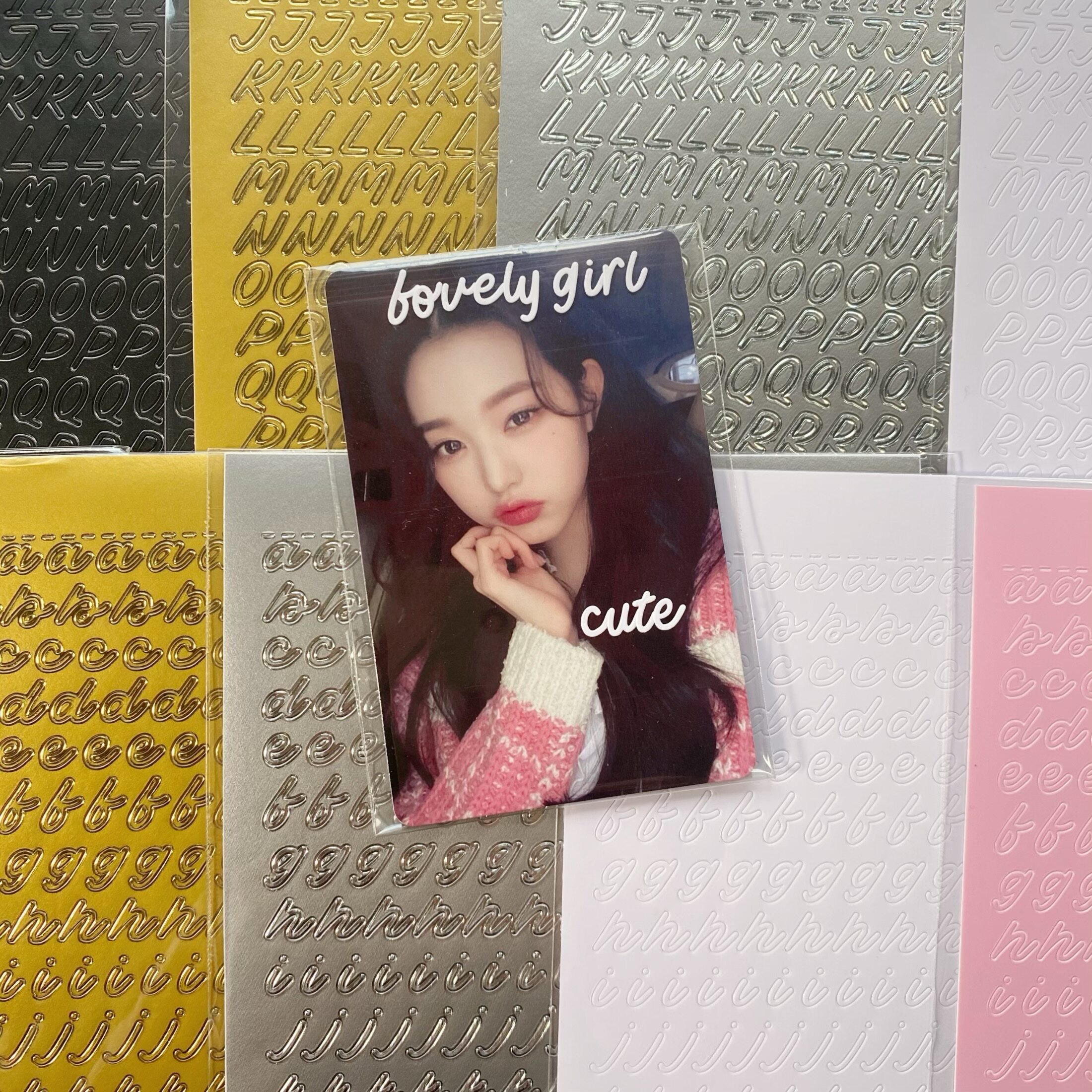 国产原创秀气手写字体烫金英文字母咕卡贴纸diy手帐装饰素材贴画