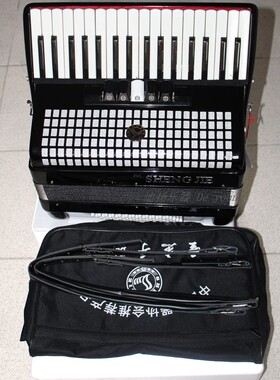 正品特卖 圣杰SJ2003 34键60贝司键盘手风琴 红色黑色 5/0变音